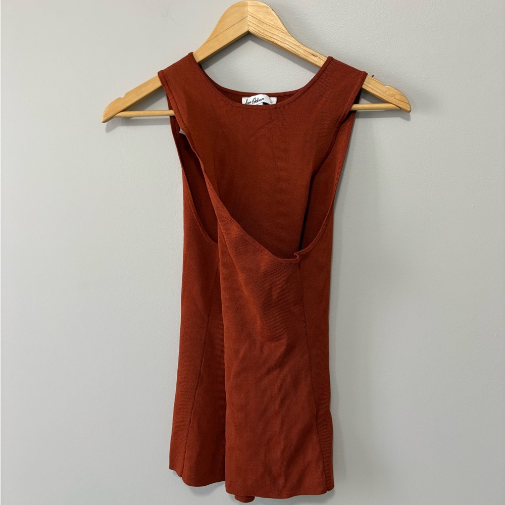 Baked Clay Rust Criss Cross Sleeveless Tank